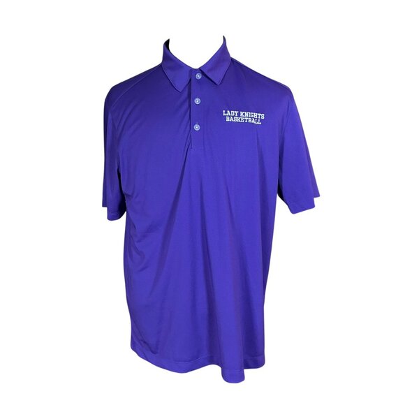 Nike Men's Purple Short Sleeve Polo Shirt Large Lady Knights Basketball - Picture 1 of 6